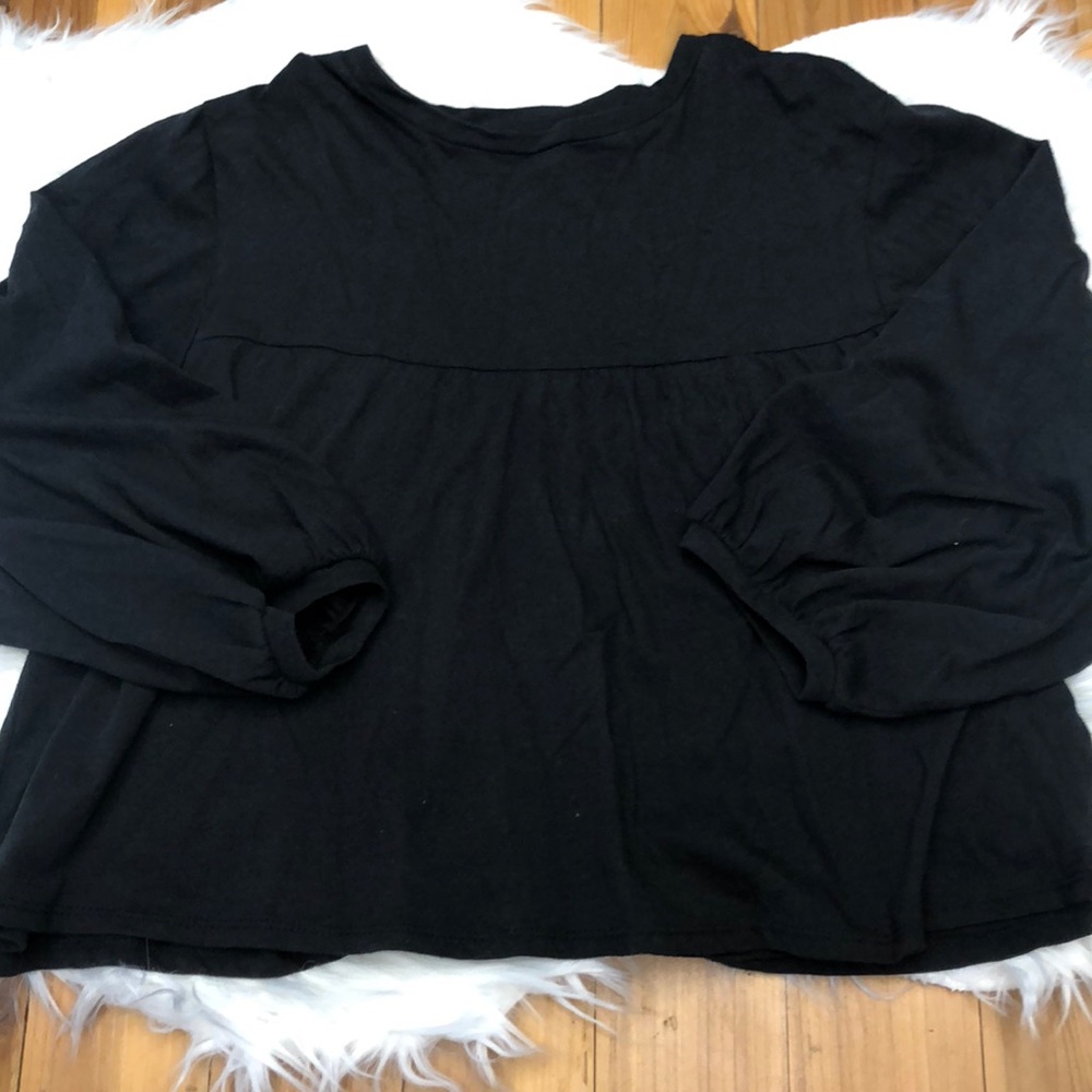 Black babydoll top